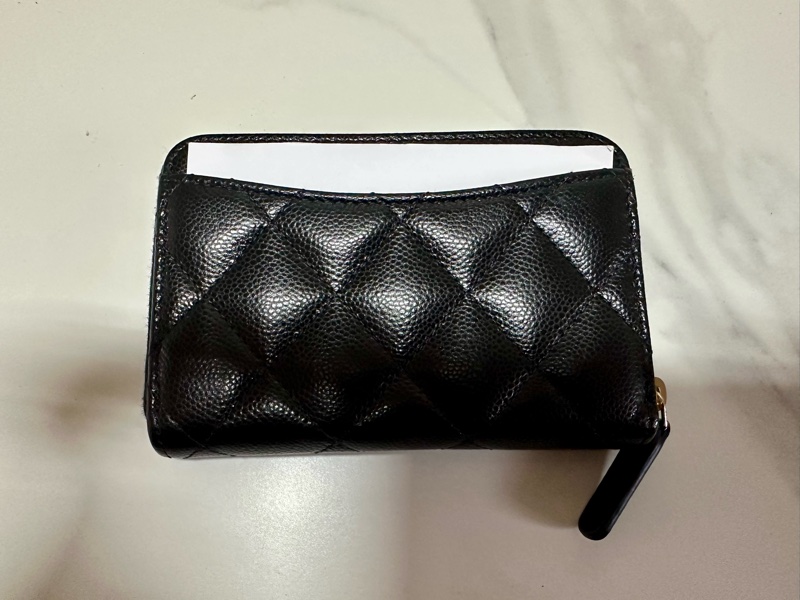 全新全配Chanel加大款ㄇ字錢包淡金扣膠膜未撕-8