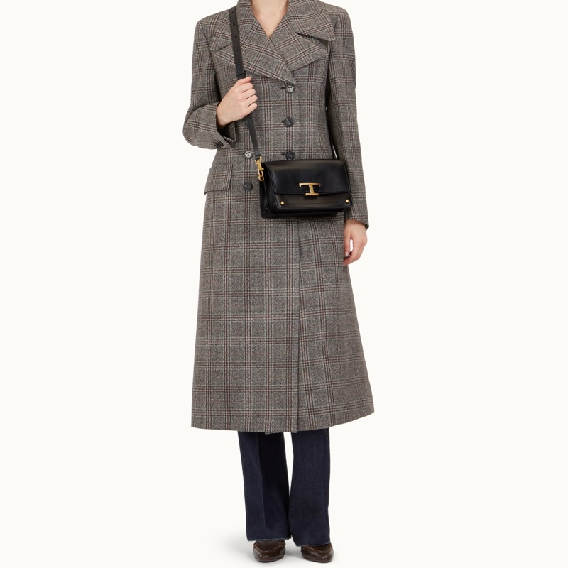 Tod's 女士 黑色T logo迷你單肩包均碼碼23.5 x 11 x 14.5 CM-4