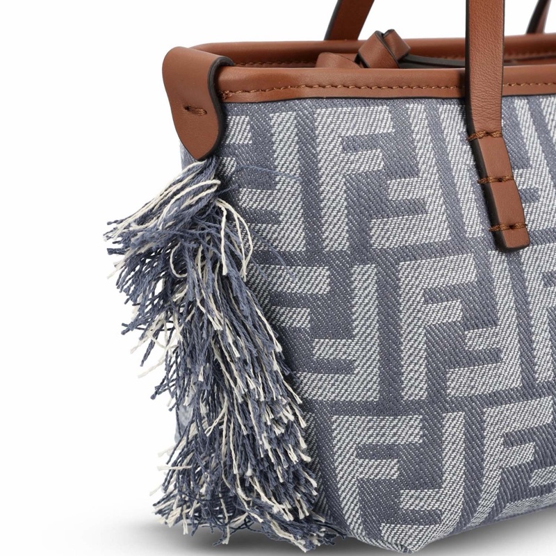 Fendi 女士 FF 提花流蘇手提包均碼碼15.5cm*11cm*13cm-1