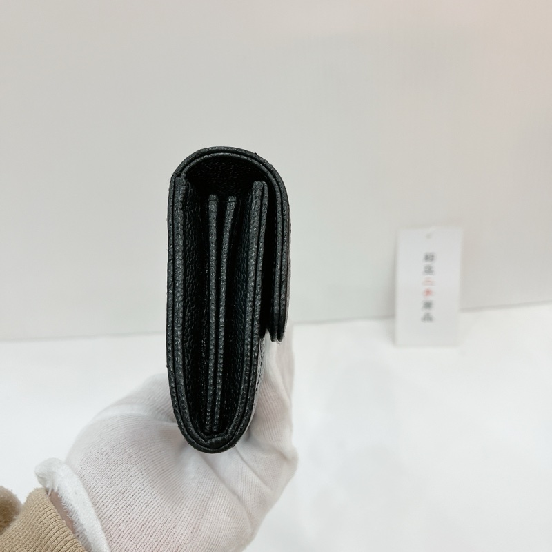 莉亞精品♡Chanel AP0241 經典長夾荔枝皮黑金 二手-4