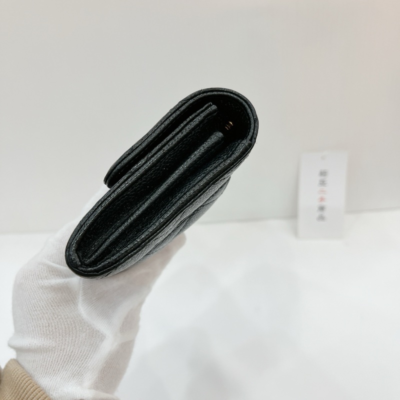 莉亞精品♡Chanel AP0241 經典長夾荔枝皮黑金 二手-5