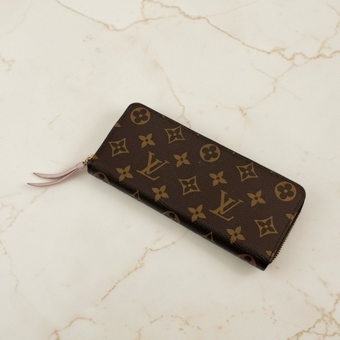 莉亞精品♡LV M61298  ㄇ拉長夾 粉 二手