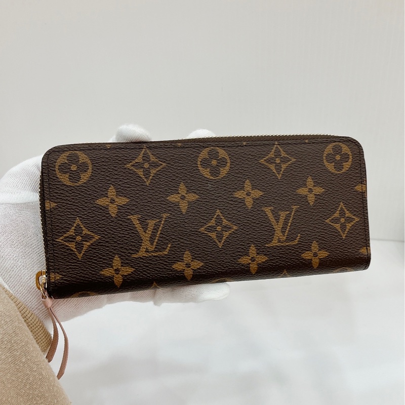 莉亞精品♡LV M61298 ㄇ拉長夾 粉 二手-1