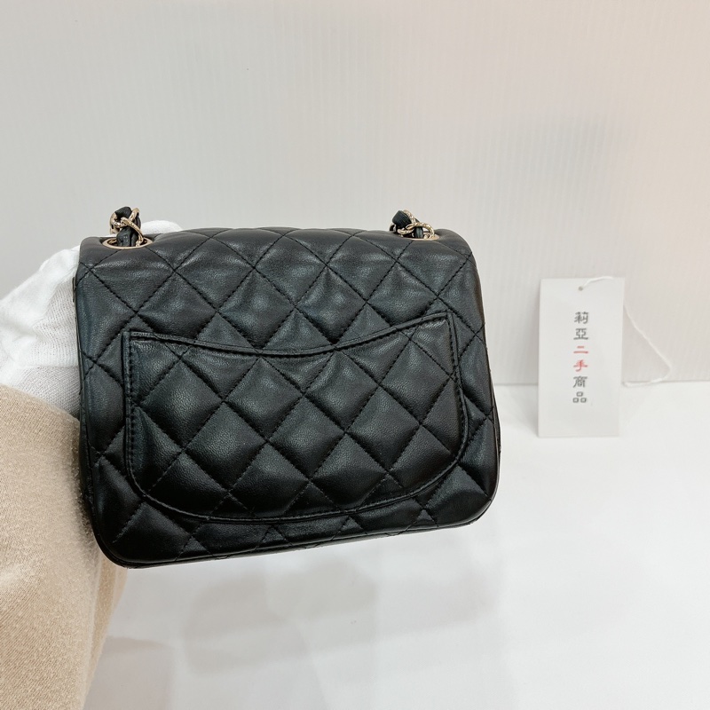莉亞精品♡Chanel A35200 方胖子 黑金 二手-3