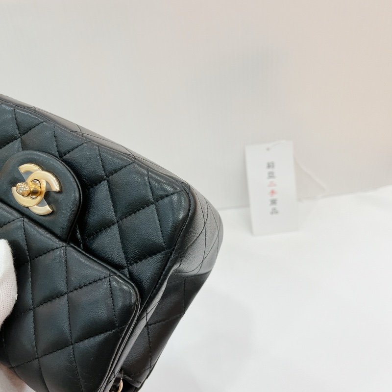 莉亞精品♡Chanel A35200 方胖子 黑金 二手-10