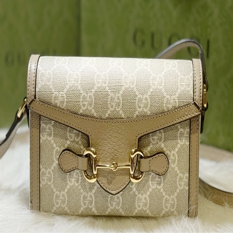 Gucci Horsebit 1955 GG Supreme 小斜背、側背包