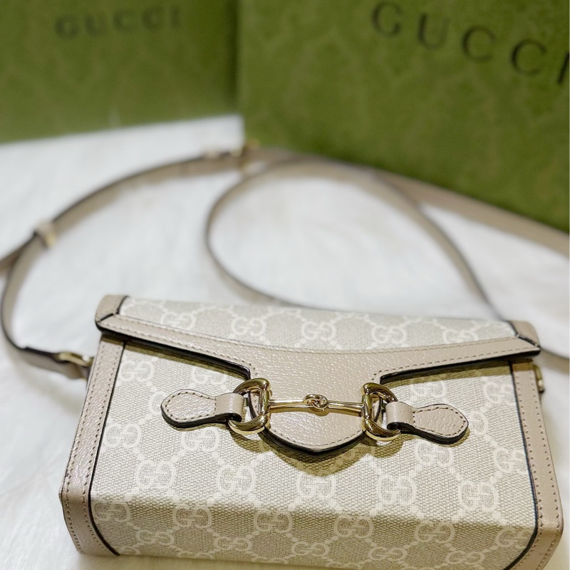 Gucci Horsebit 1955 GG Supreme 小斜背、側背包-11