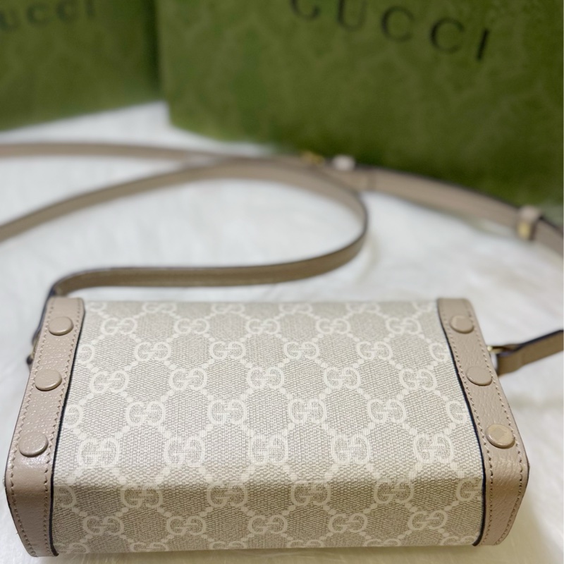 Gucci Horsebit 1955 GG Supreme 小斜背、側背包-15