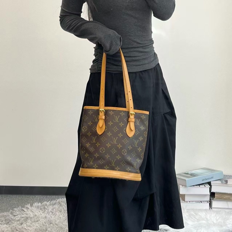 「JL精品代購」LV經典老花水桶托特包小號 附子包-2