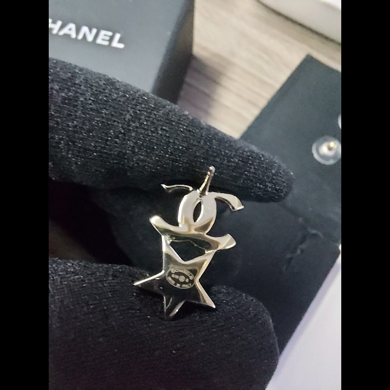 Chanel 星星心心醉石加珍珠耳針-2