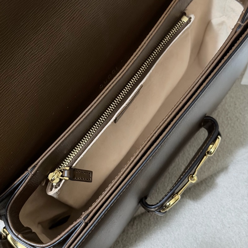 Gucci Horsebit 1955 medium shoulder bag 啡色 全皮-10