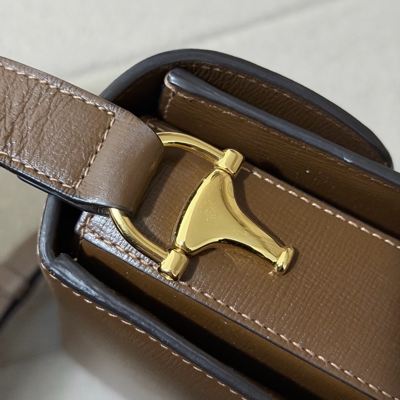 Gucci Horsebit 1955 medium shoulder bag 啡色 全皮-14