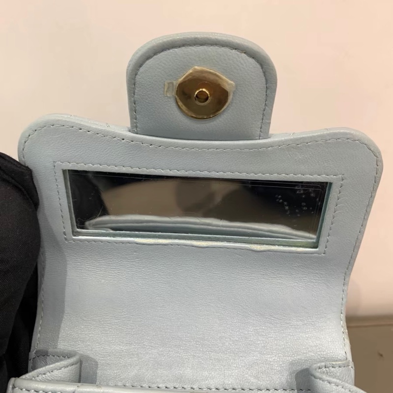 【92新 ✨ 全網最甜價！】Chanel香奈兒 菱格紋 mini 手提woc包 淡藍色 baby blue（下單前先詢問庫存❗️）-7