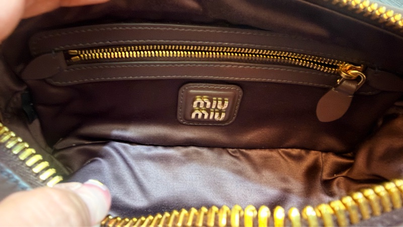 miu miu arcadie 皮革手袋（可側背）石楠木色-8