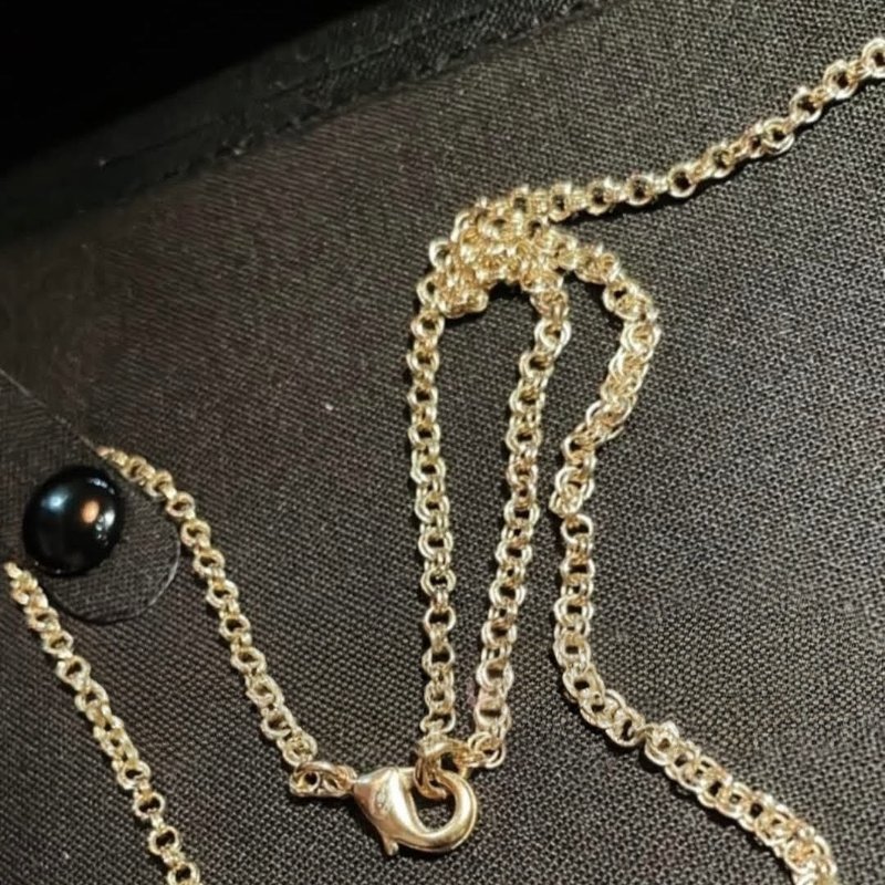 香奈兒CHANEL可調兩段式雙C logo水鑽項鍊-5