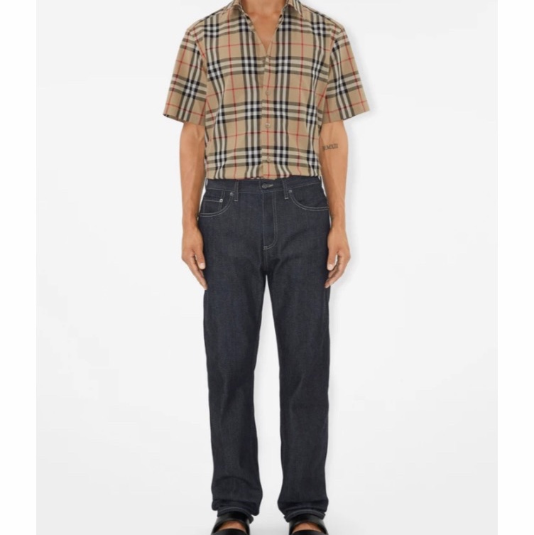 Burberry 男士 翻領短袖襯衫XS S M L XL XXL碼-1