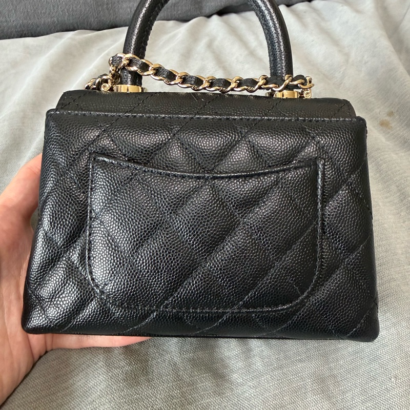 Chanel coco handle mini 黑 芯片款 有購證-1