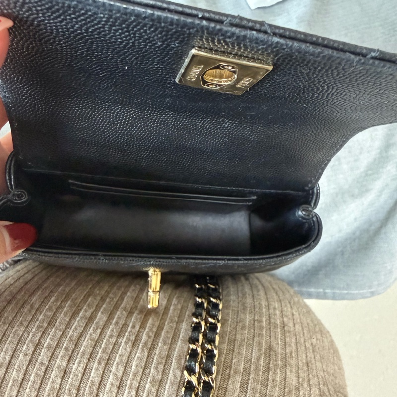 Chanel coco handle mini 黑 芯片款 有購證-4