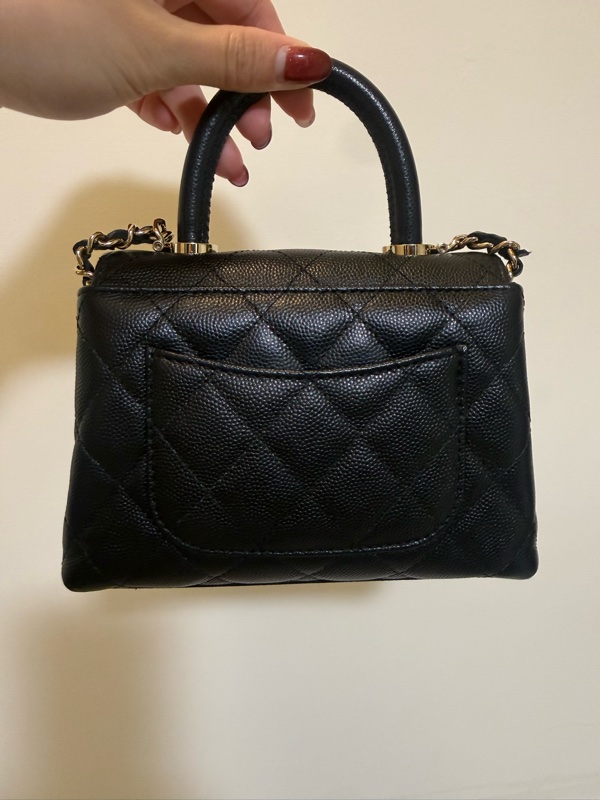 Chanel coco handle mini 黑 芯片款 有購證-6