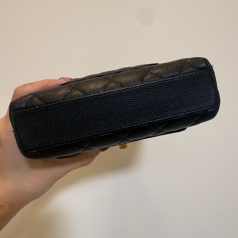 Chanel coco handle mini 黑 芯片款 有購證-9