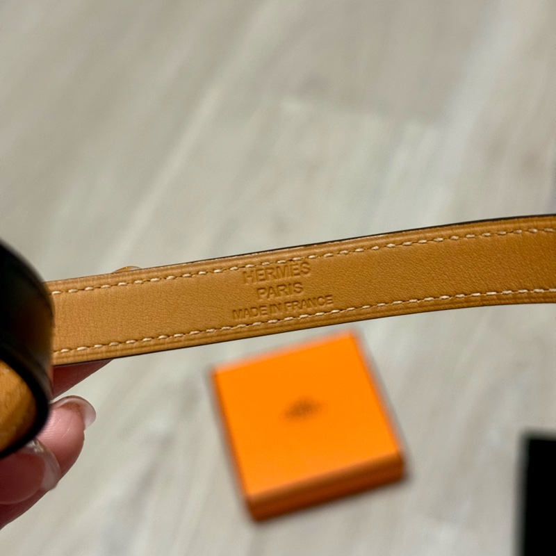 Hermès Kelly Double Tour 皮革手環（黑小牛皮/金釦）-3