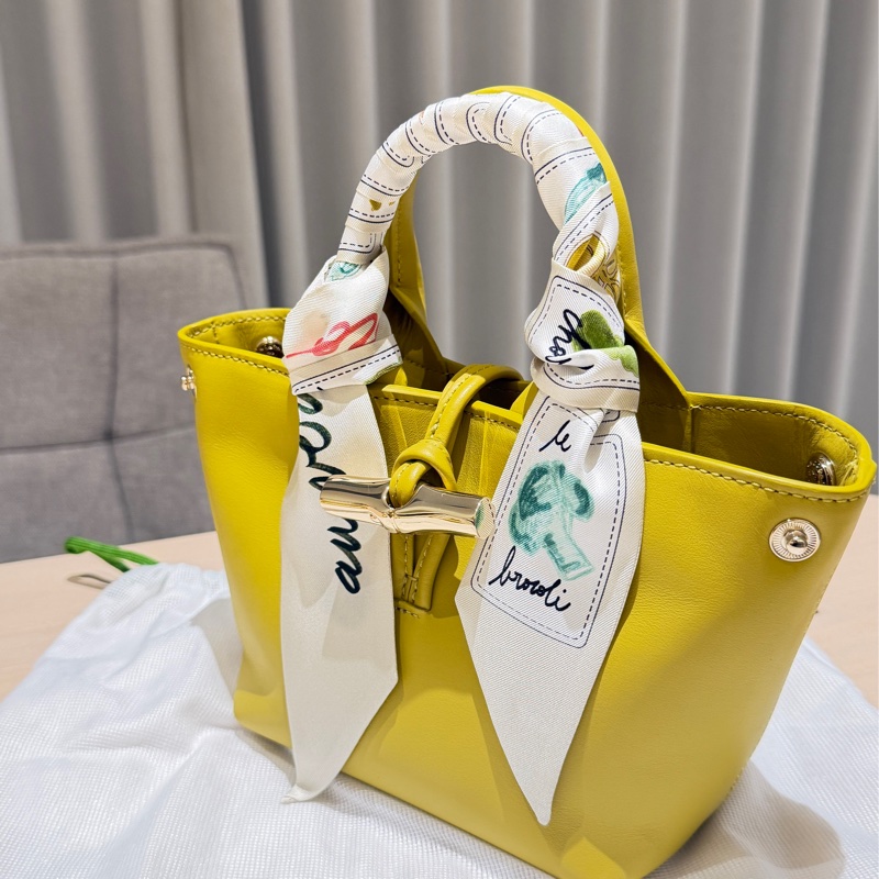 全新-Longchamp Roseau 小羊皮迷你托特包-3