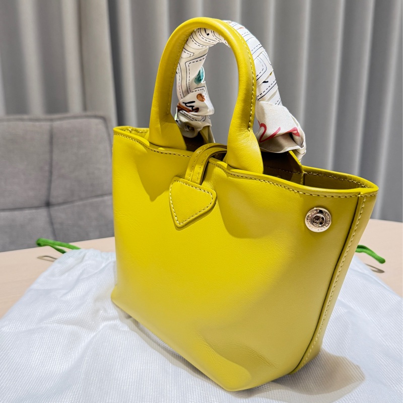 全新-Longchamp Roseau 小羊皮迷你托特包-4