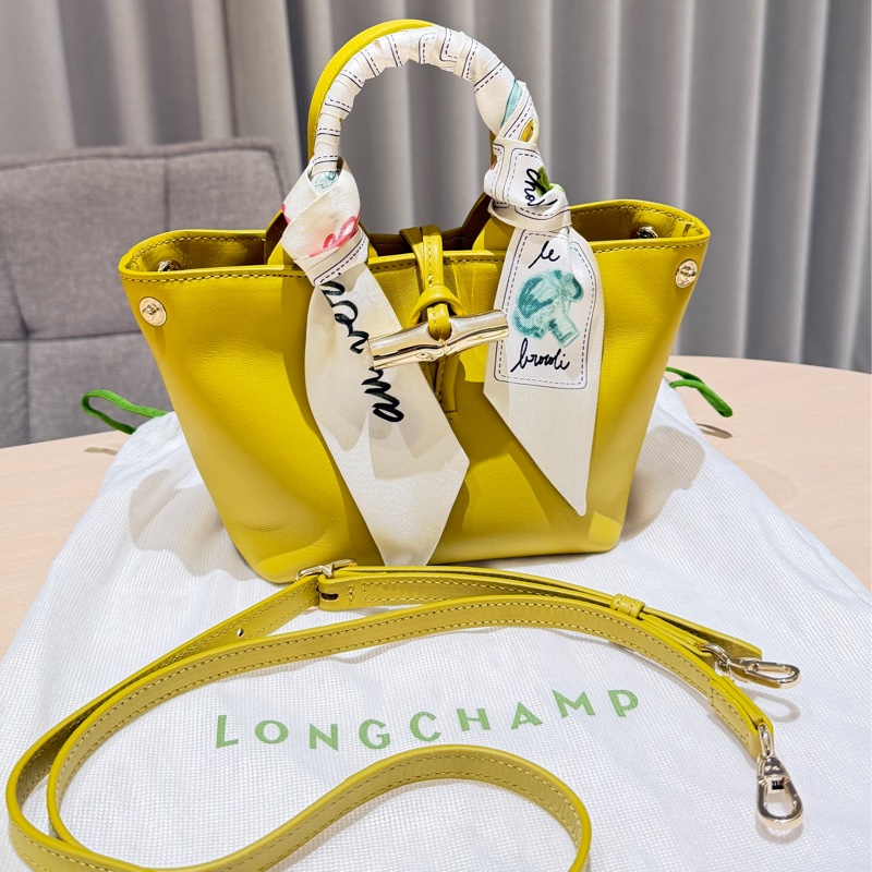 全新-Longchamp Roseau 小羊皮迷你托特包-10