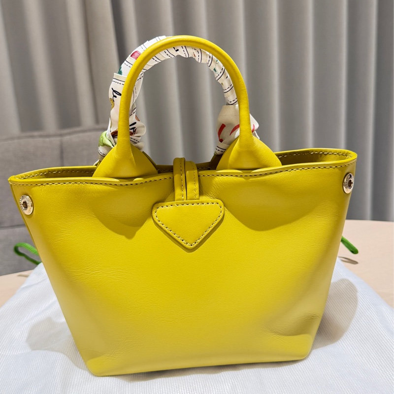 全新-Longchamp Roseau 小羊皮迷你托特包-11