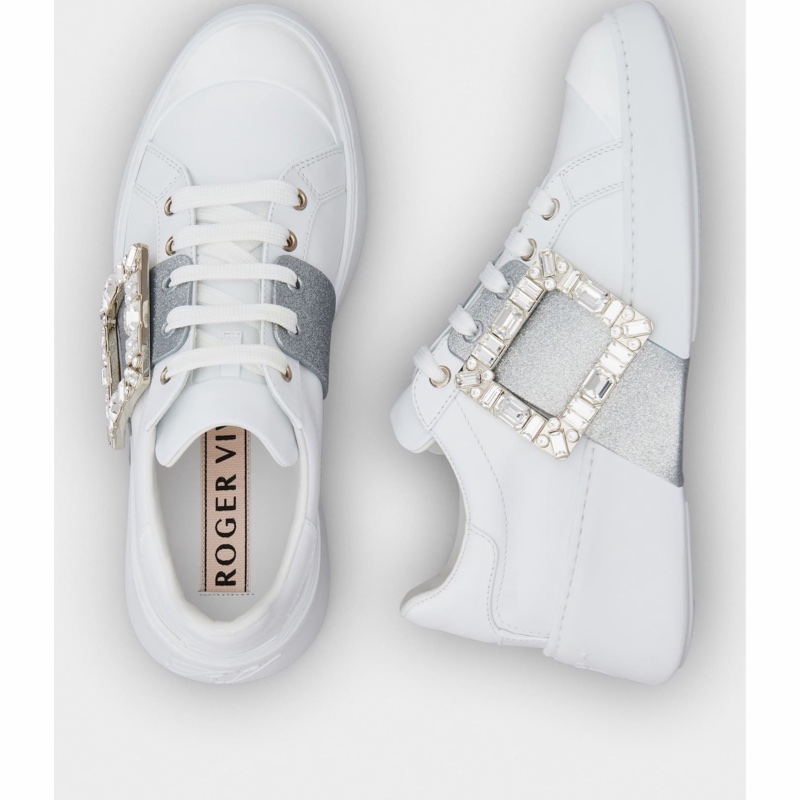 Roger Vivier 女士 Viv Skate系帶休閒運動鞋34 34.5 35 35.5 36 36.5 37 37.5 38 38.5 39 39.5 40 40.5 41 41.5 42碼跟高: 4.5cm-3