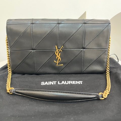 聖羅蘭/YSL jamie黑色中號鏈條包 尺寸26*4*15 附件：塵袋