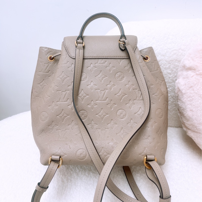 Lv montsouris pm 灰色老花背包/雙肩包-5