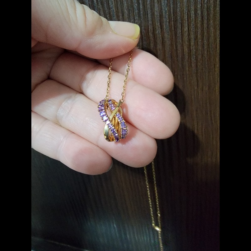 施華洛世奇紫水晶項鍊-1
