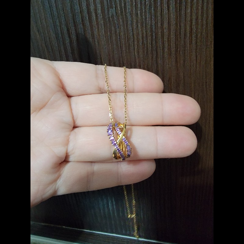 施華洛世奇紫水晶項鍊-3