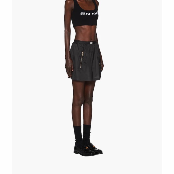 Miu Miu 女士 徽標迷你短裙IT-38 IT-42碼-3