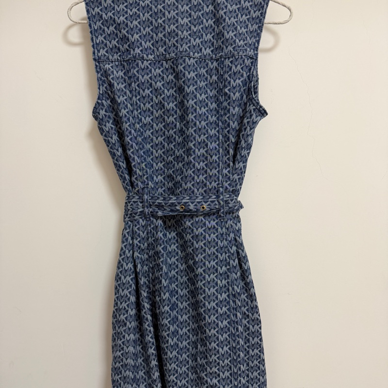 MICHAEL KORS MK 單寧滿版logo洋裝-4