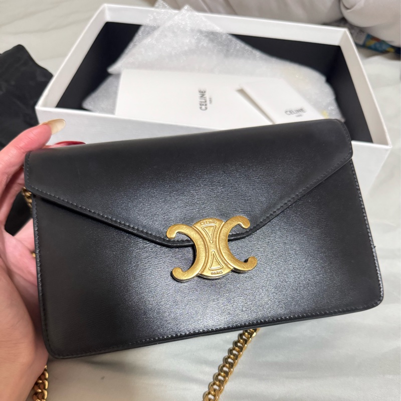 Celine 鏈條包 Woc 信封包 全配-6