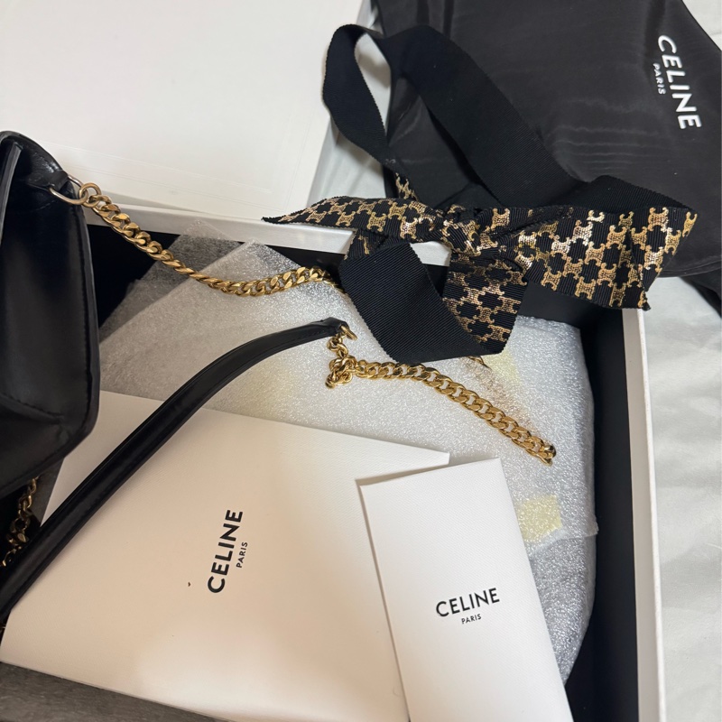 Celine 鏈條包 Woc 信封包 全配-11