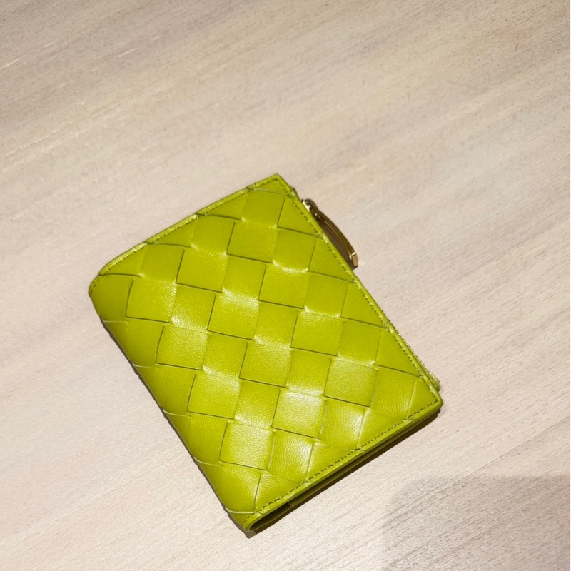 Bottega Veneta BV 經典編織短夾 黃色-2
