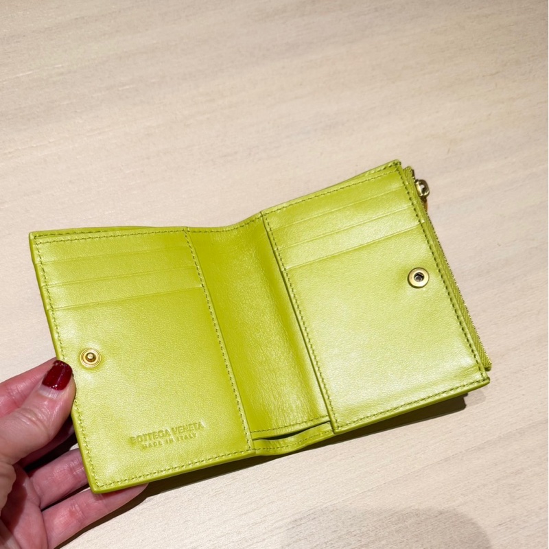 Bottega Veneta BV 經典編織短夾 黃色-3