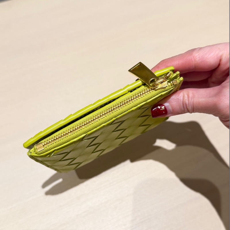 Bottega Veneta BV 經典編織短夾 黃色-8