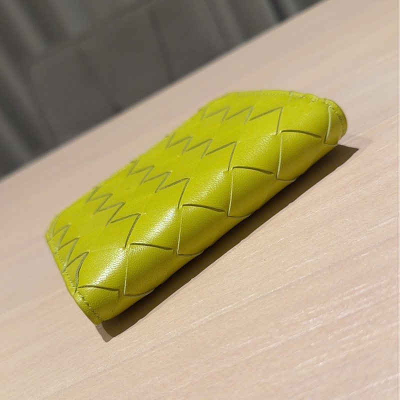 Bottega Veneta BV 經典編織短夾 黃色-9