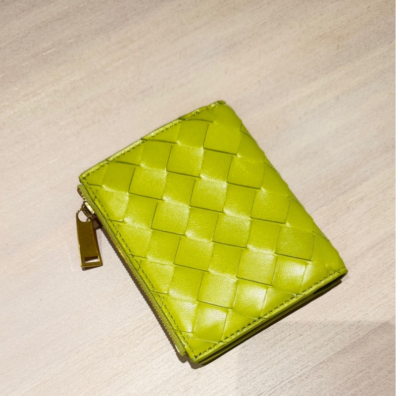 Bottega Veneta BV 經典編織短夾 黃色-11