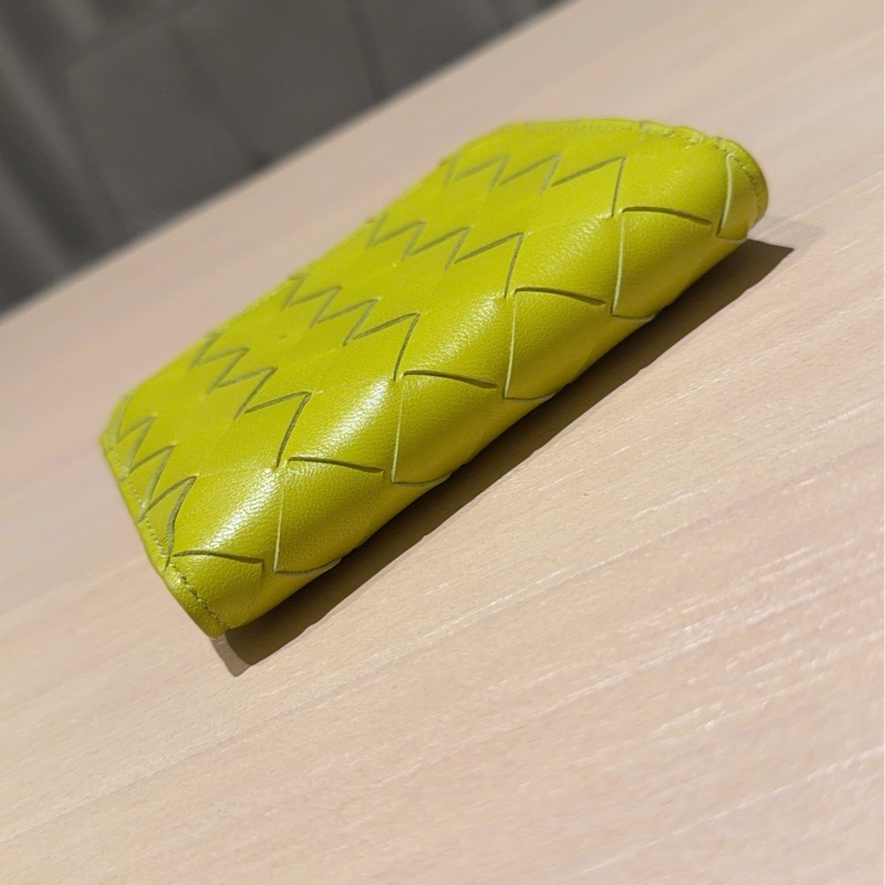 Bottega Veneta BV 經典編織短夾 黃色-12