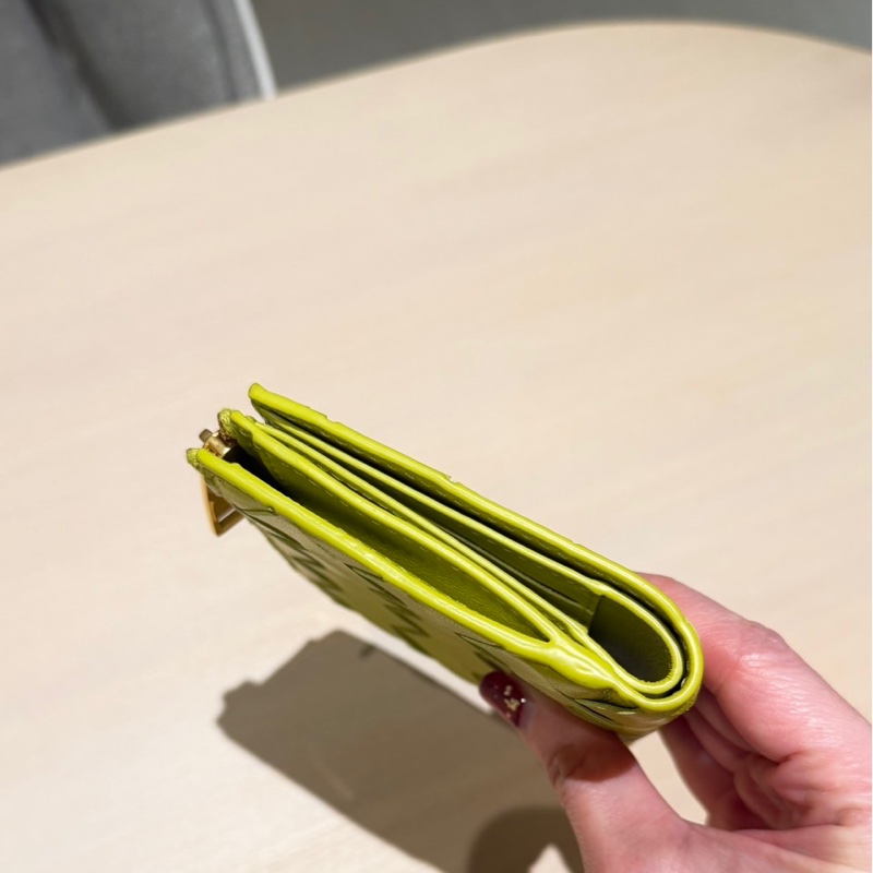 Bottega Veneta BV 經典編織短夾 黃色-13