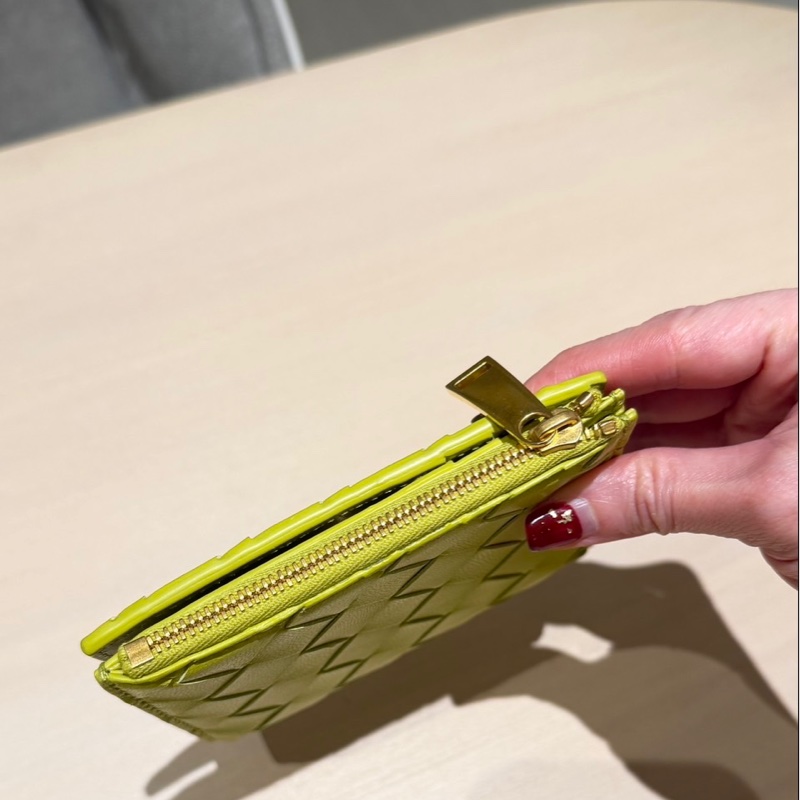 Bottega Veneta BV 經典編織短夾 黃色-18