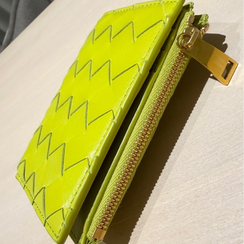 Bottega Veneta BV 經典編織短夾 黃色-19