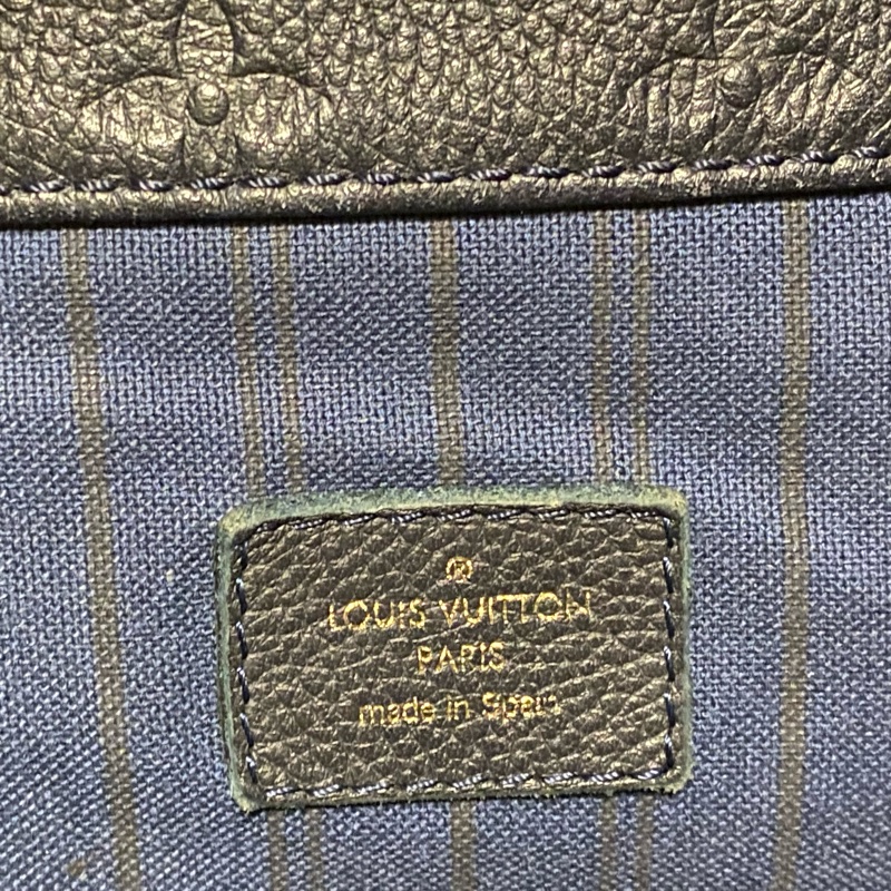 lv artsy mm 壓紋 皮革 經典 全黑 皮革 肩背包 手提包 近全新-8