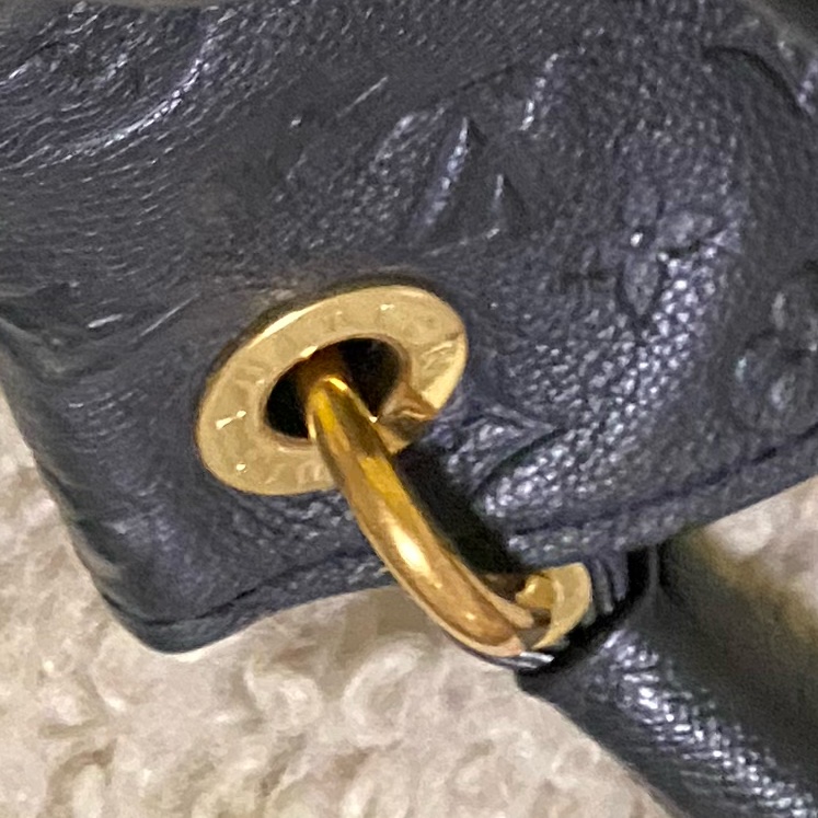 lv artsy mm 壓紋 皮革 經典 全黑 皮革 肩背包 手提包 近全新-13