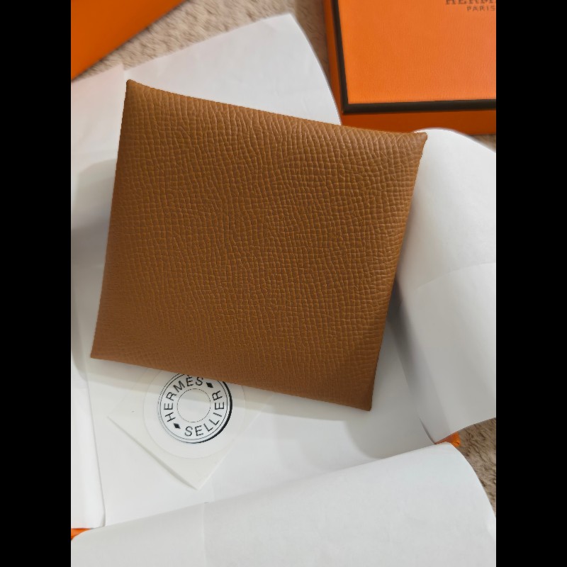 Hermes 愛馬仕 Bastia 金棕 零錢包-1